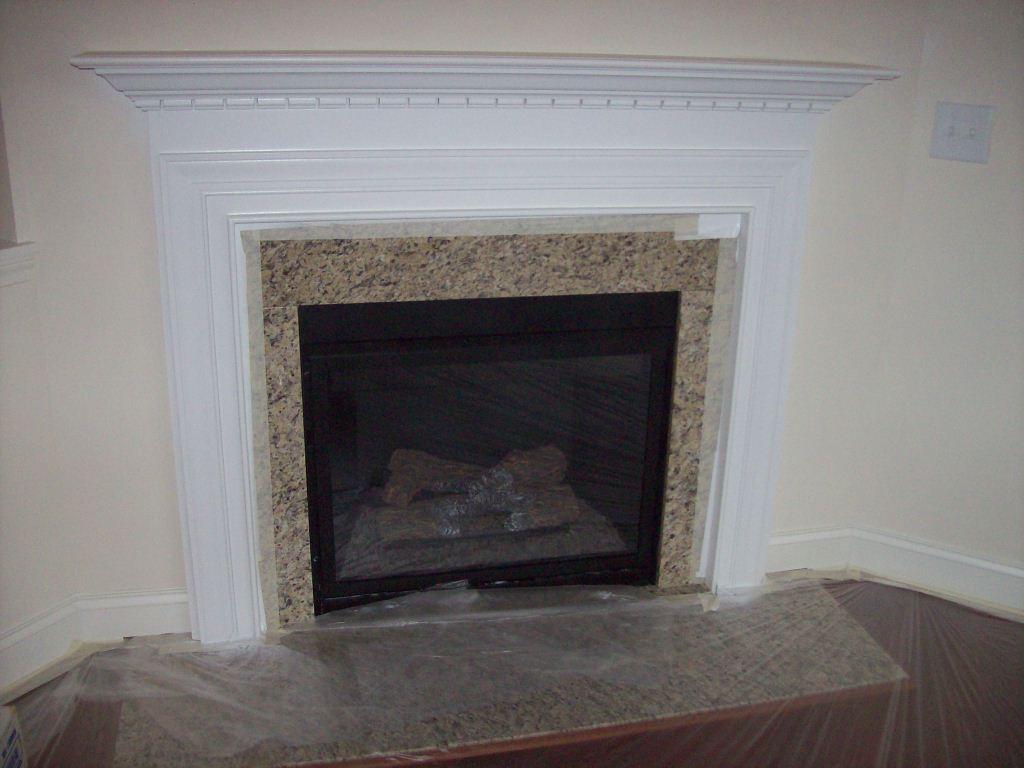 Phillips Place Fireplace under construction